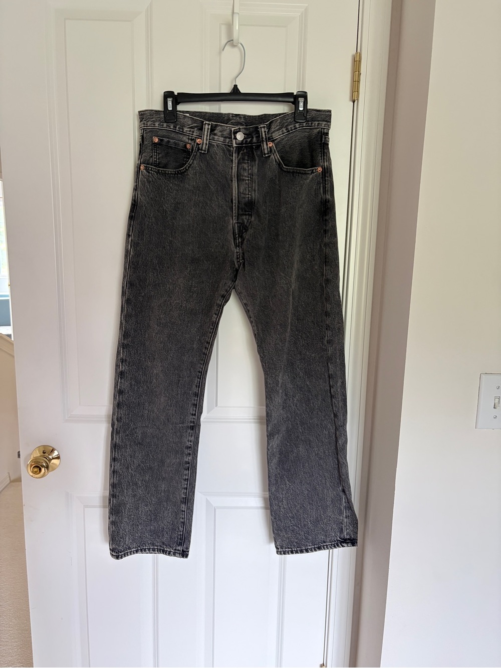 GAP Men's Washed Black Straight Jeans